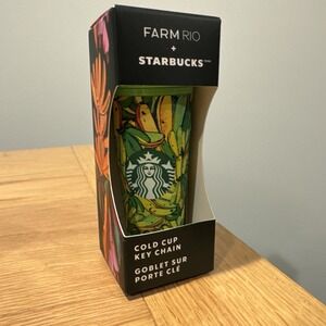 2025 Starbucks x FARM Rio Cold Cup Keychain Brazilian Tropical Banana